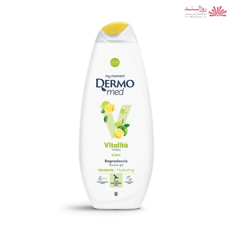 شامپو بدن درمومد Dermomed با رایحه لیمو مدل lime Vitalita حجم 750 میل — تصویر ۵