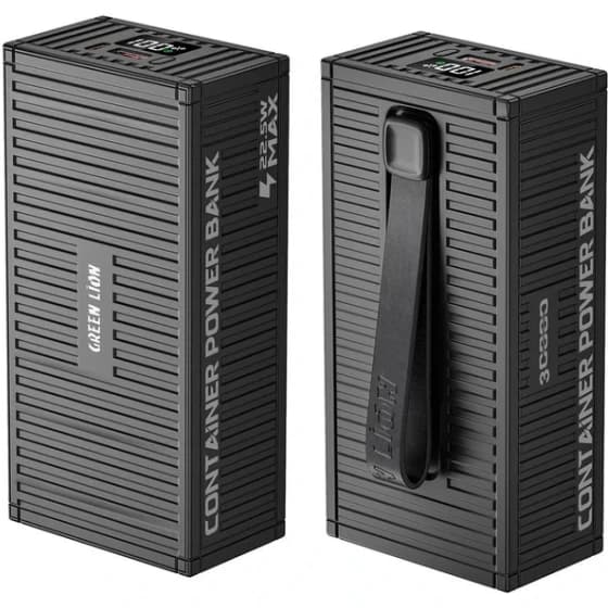 پاوربانک گرین لاین Container ظرفیت 30000 میلیآمپرساعت مدل GNCONPB30KBK