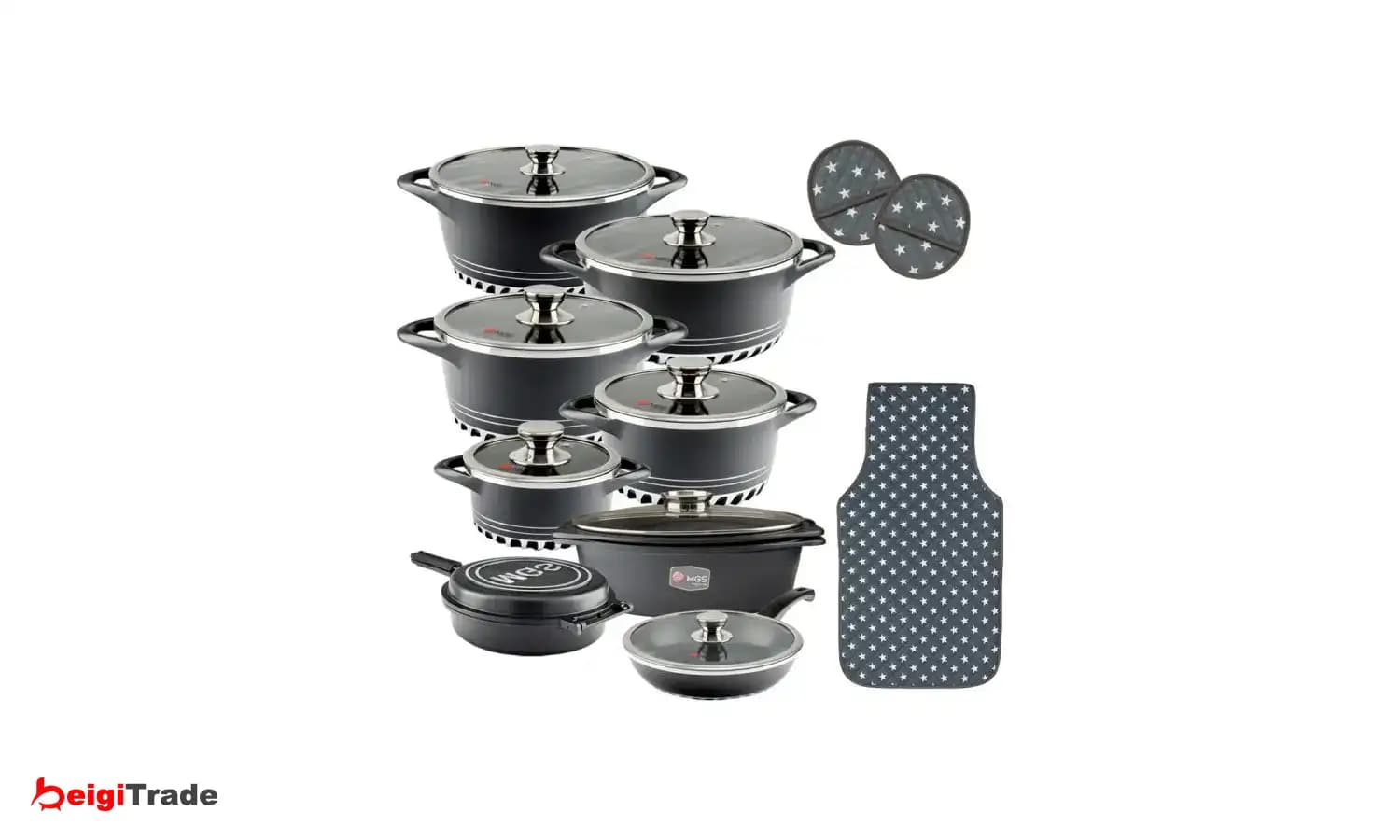 سرویس قابلمه 22 پارچه گرانیت ام جی اس طرح ایتالیا C — تصویر ۵