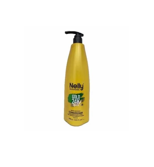 نرم کننده مو GOLD 24K KERATIN مناسب موی آسیب دیده حجم پروفشنال نلی 1000 میلی لیتر — تصویر ۳