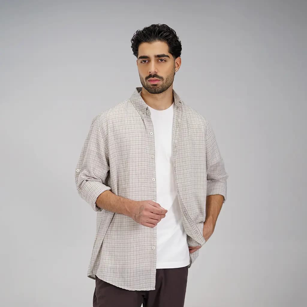 پیراهن آستین بلند چهارخانه REGULAR پریمو 200762 — تصویر ۷