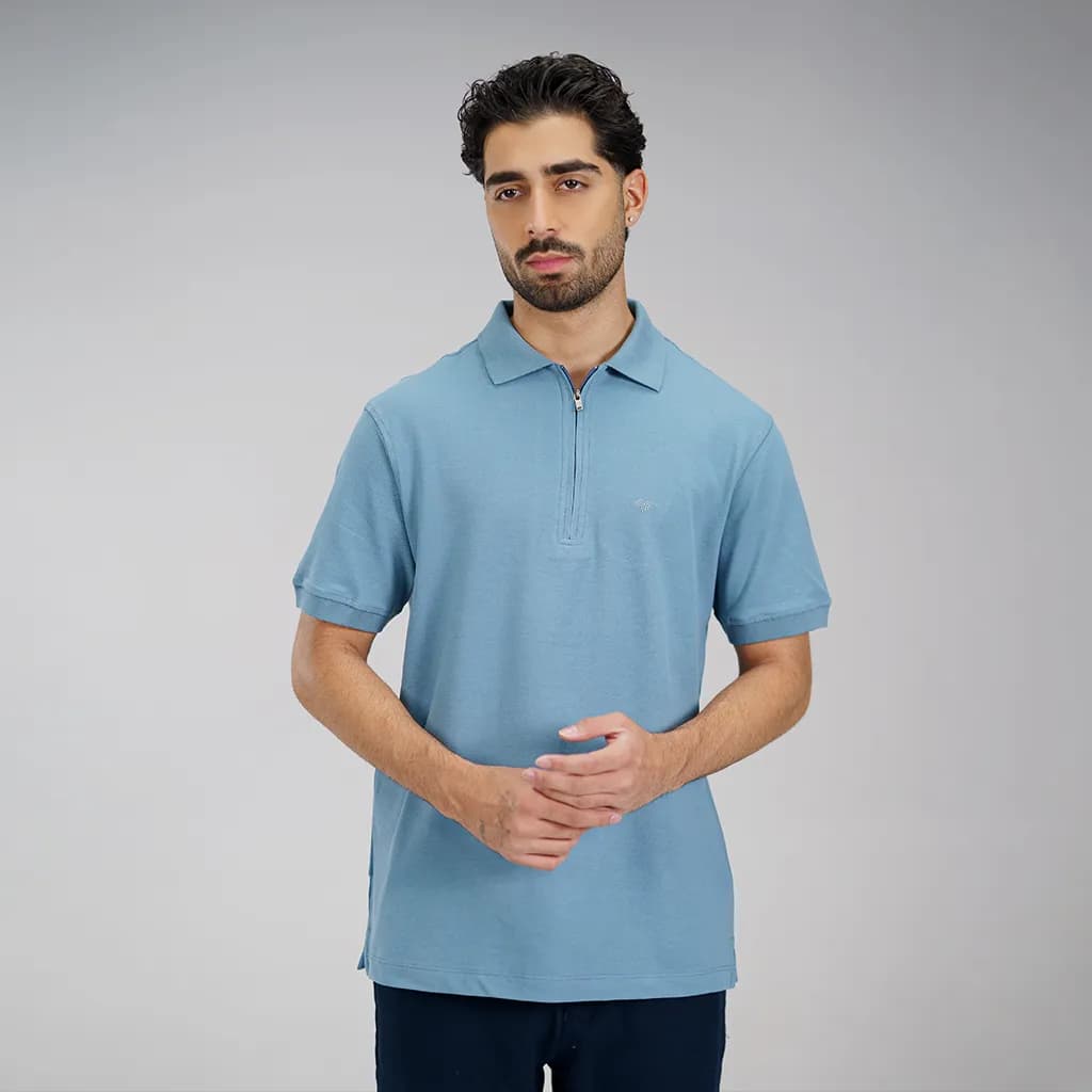 پلوشرت مردانه نیم زیپ REGULAR پریمو 100803