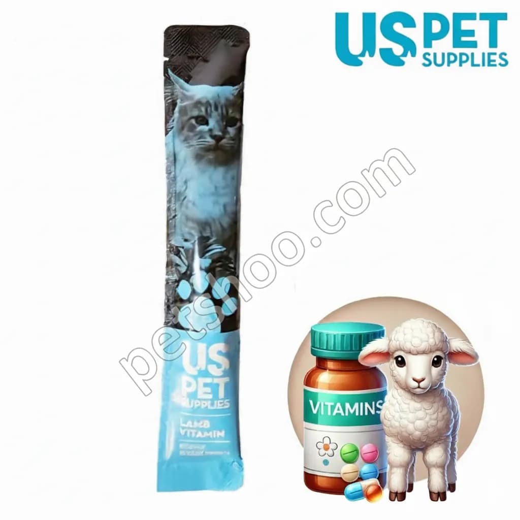 بستنی گربه یو اس پت طعم بره با ویتامین ۱ عددی