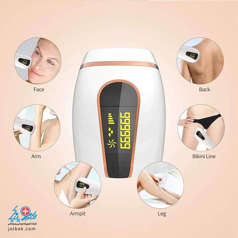 دستگاه لیزر خانگی حذف موهای زائد 1 میلیون شات IPL — تصویر ۷