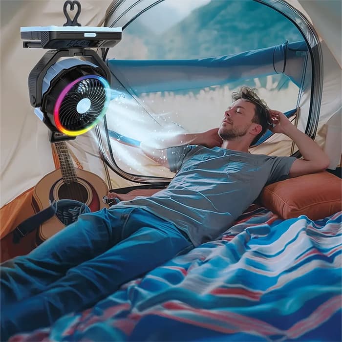 پنکه شارژی قابل حمل و رومیزی چند منظوره پاورولوژی مدل VentoPower — تصویر ۹