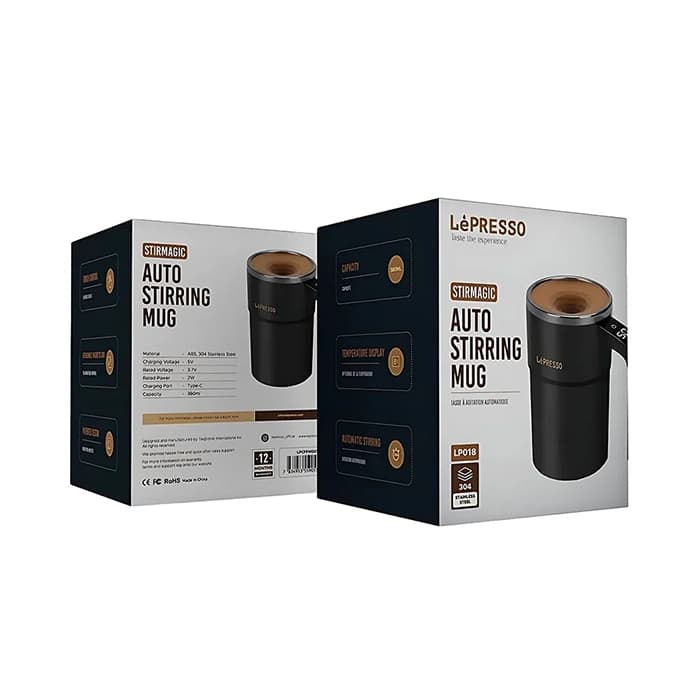 تراول ماگ همزن مغناطیسی لپرسو مدل Stirmagic 380ml Black — تصویر ۶