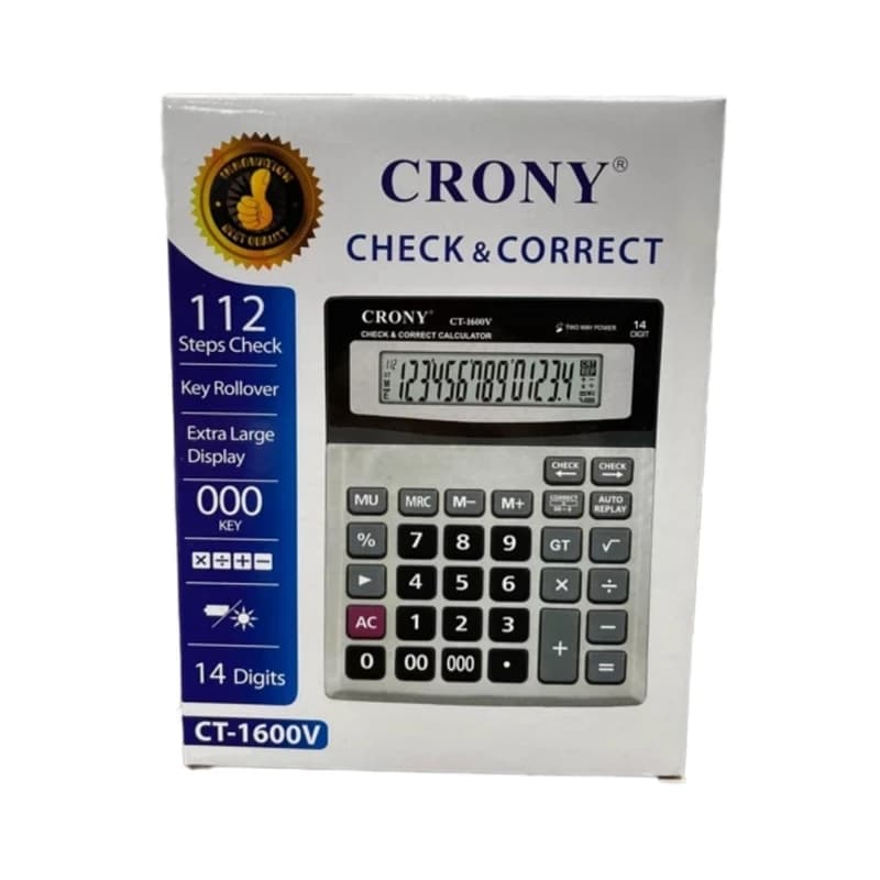 ماشین حساب کرونی مدل CT-1600V — تصویر ۳