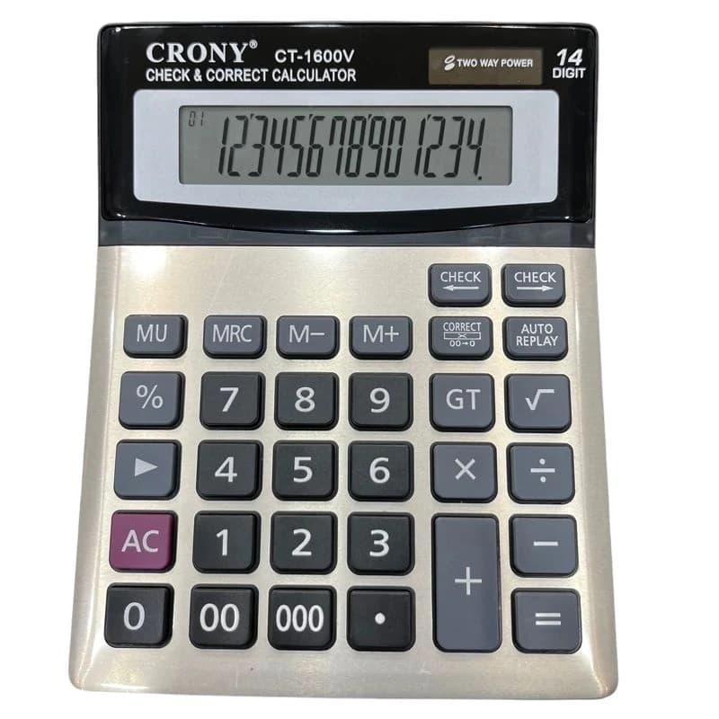 ماشین حساب کرونی مدل CT-1600V — تصویر ۴