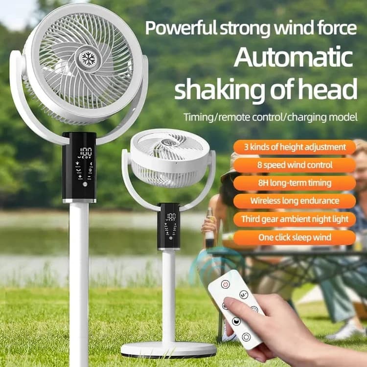 پنکه شارژی F5 هشت سرعته دارای کنترل wireless portable circulation fan