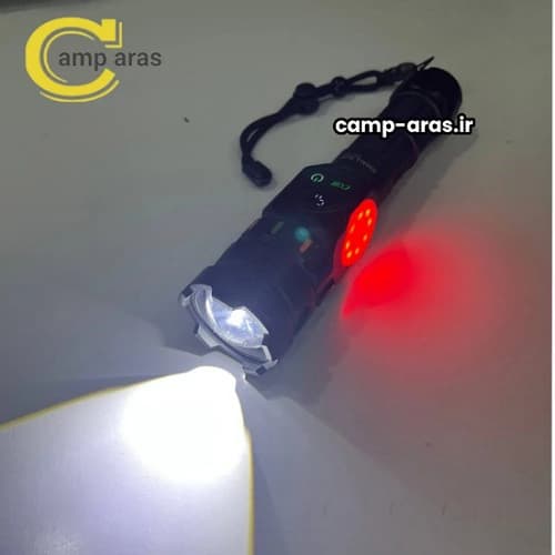 چراغ قوه شارژی زوم دار اسمال سان کد ZY-701 پاوربانکی — تصویر ۴