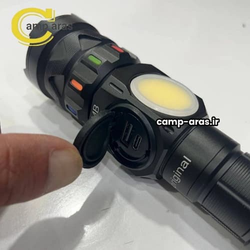 چراغ قوه شارژی زوم دار اسمال سان کد ZY-701 پاوربانکی — تصویر ۸