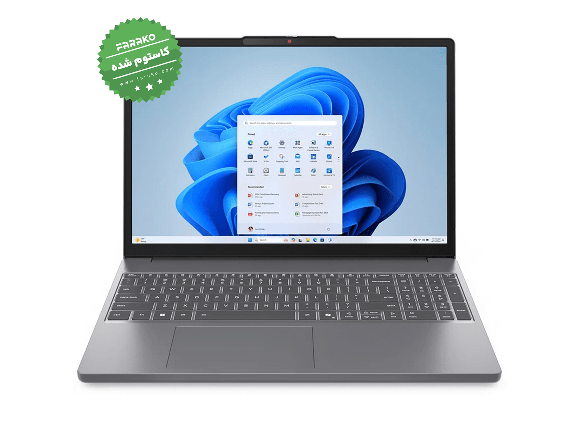 لپ تاپ لنوو IdeaPad Slim 3 نمایشگر ۱۵٫3 اینچی، پردازنده Core i5-13420H، گرافیک اینتل، رم 24 گیگابایت، حافظه یک ترابایت SSD – کاستوم شده
