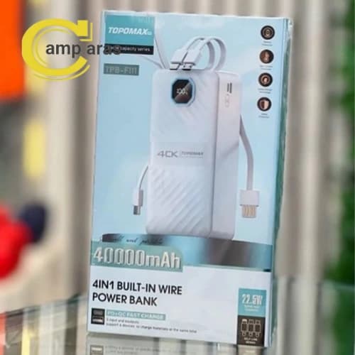 پاوربانک تاپومکس 40 هزار میلی آمپر TPB-F111 TOPOMAX اصل — تصویر ۵