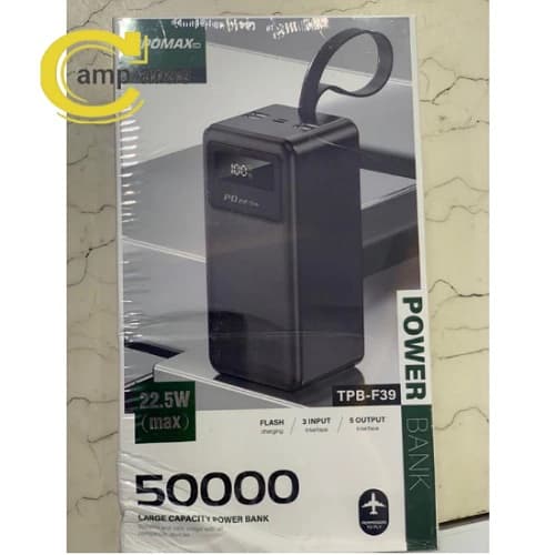 پاوربانک تاپومکس 50 هزار میلی آمپر TPB-39 TOPOMAX اصل — تصویر ۳