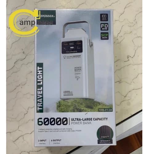 پاوربانک تاپومکس 60 هزار میلی آمپر TPB-F128 TOPOMAX اصل — تصویر ۴