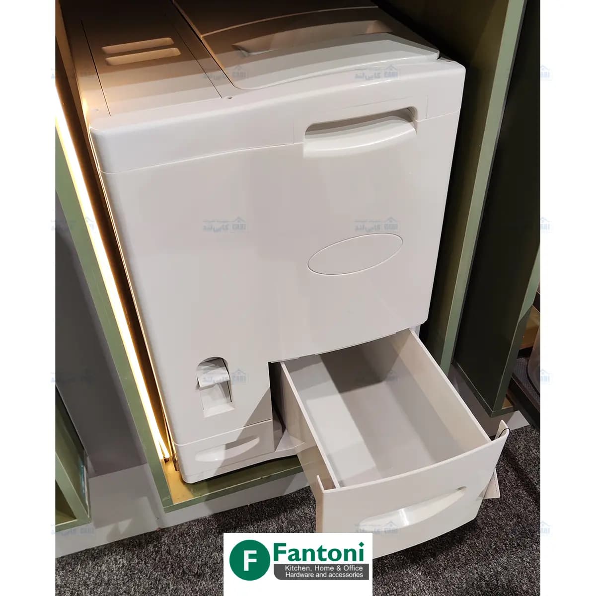 سطل ریلی جای برنج و حبوبات توکار جهت یونیت عرض 450mm فانتونی Q945 — تصویر ۱۲
