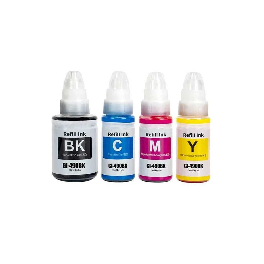 پک مخزن جوهر 4 رنگ مدل Refill Ink GI-490 کانن — تصویر ۵