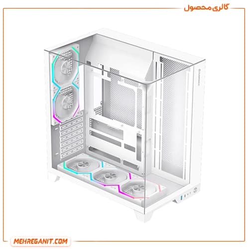 کیس گیمینگ گیم مکس مدل GameMax Infinity Pro WH سفید — تصویر ۳