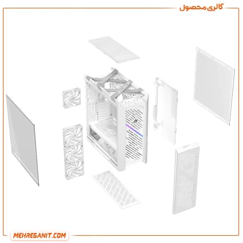 کیس کامپیوتر گیمینگ ایسوس ASUS ROG STRIX HELIOS II GX601S سفید — تصویر ۹