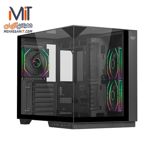 کیس کامپیوتر گیمینگ اوست مدل Awest AQ-17TG-B مشکی — تصویر ۲