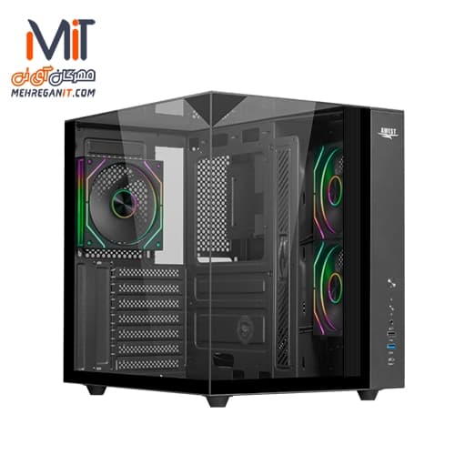 کیس کامپیوتر گیمینگ اوست مدل AWEST AQ-15TG-B Mid Tower