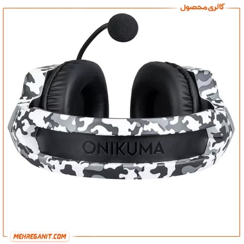 هدست گیمینگ با سیم اونیکوما مدل K8 ارتشی سفید — تصویر ۷