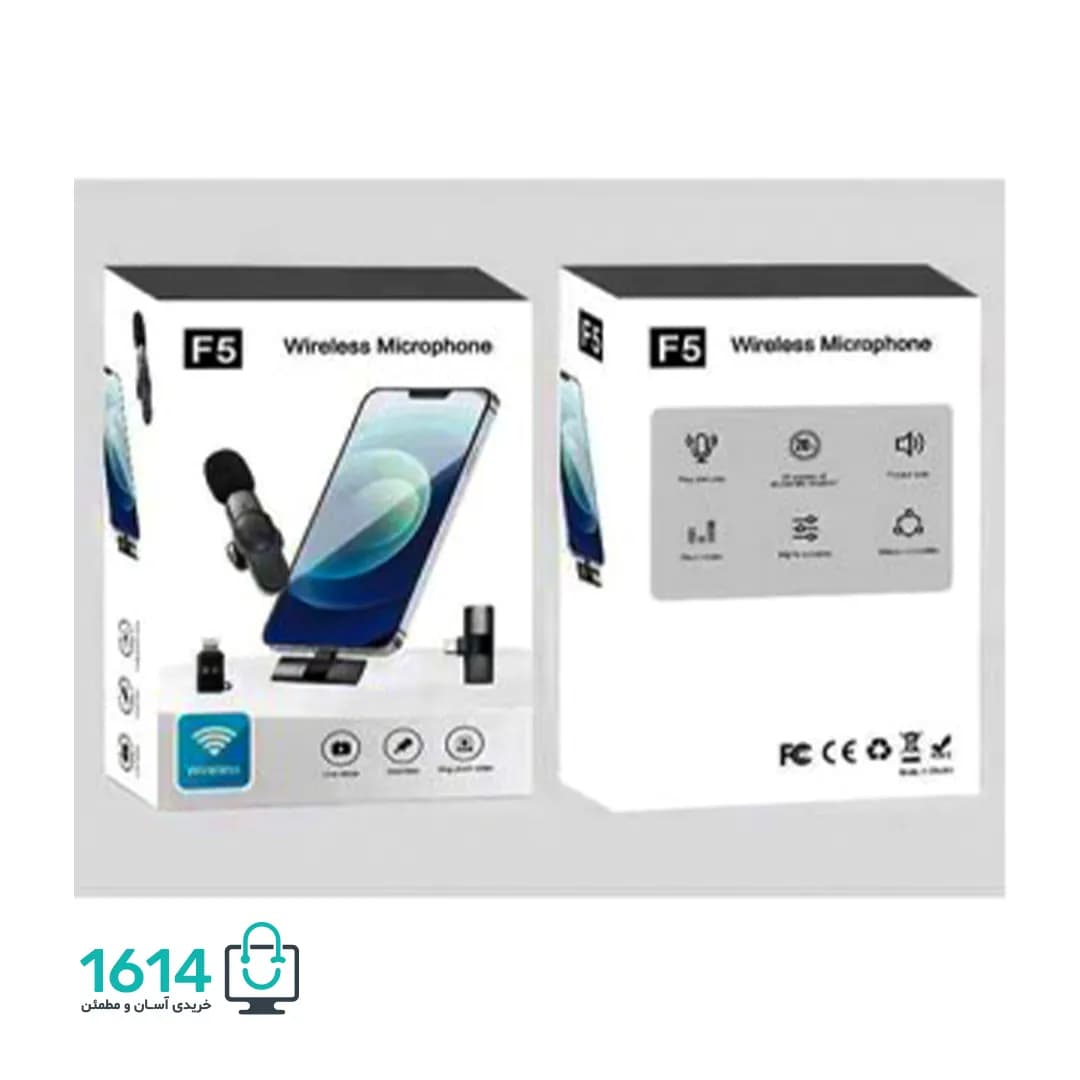 میکروفون بیسیم F5 Type-C + Lightning — تصویر ۳