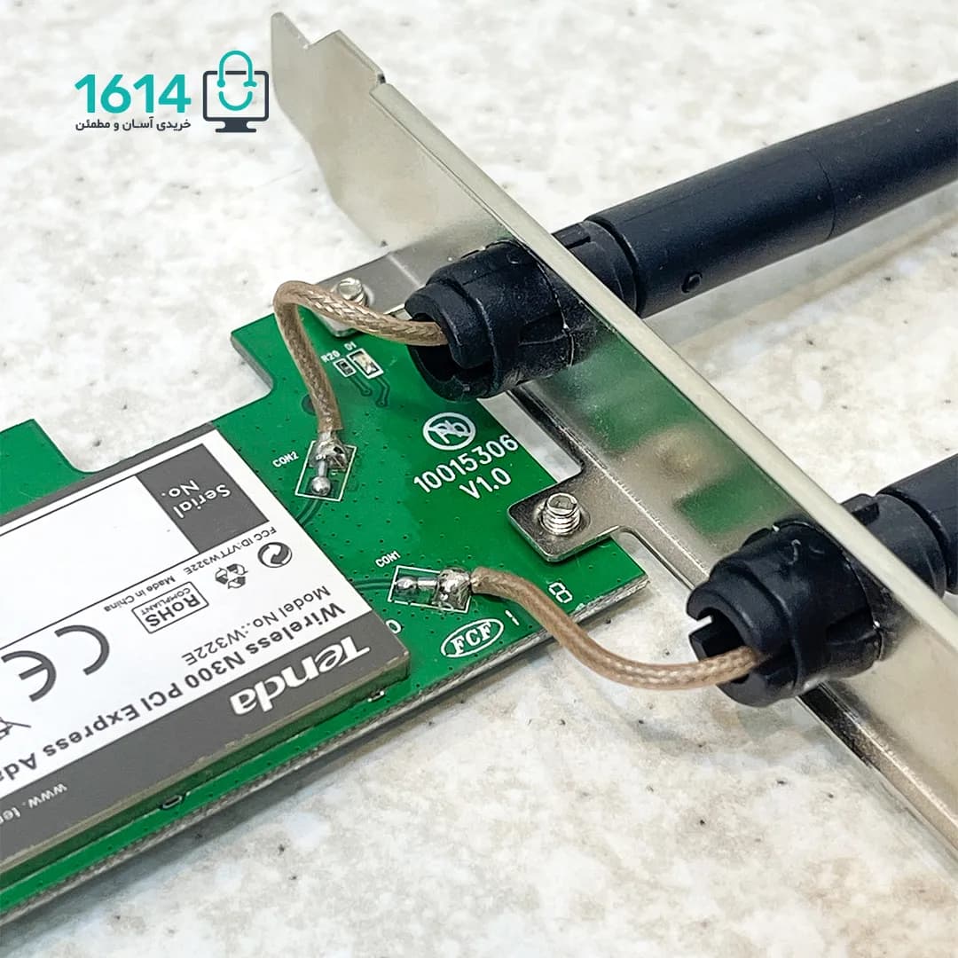 کارت شبکه اینترنال کارکرده تندا مدل N300 W322E دو آنتن — تصویر ۷