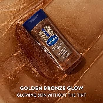 روغن ژل بدن شیمری Golden Hour Glow وازلین — تصویر ۹