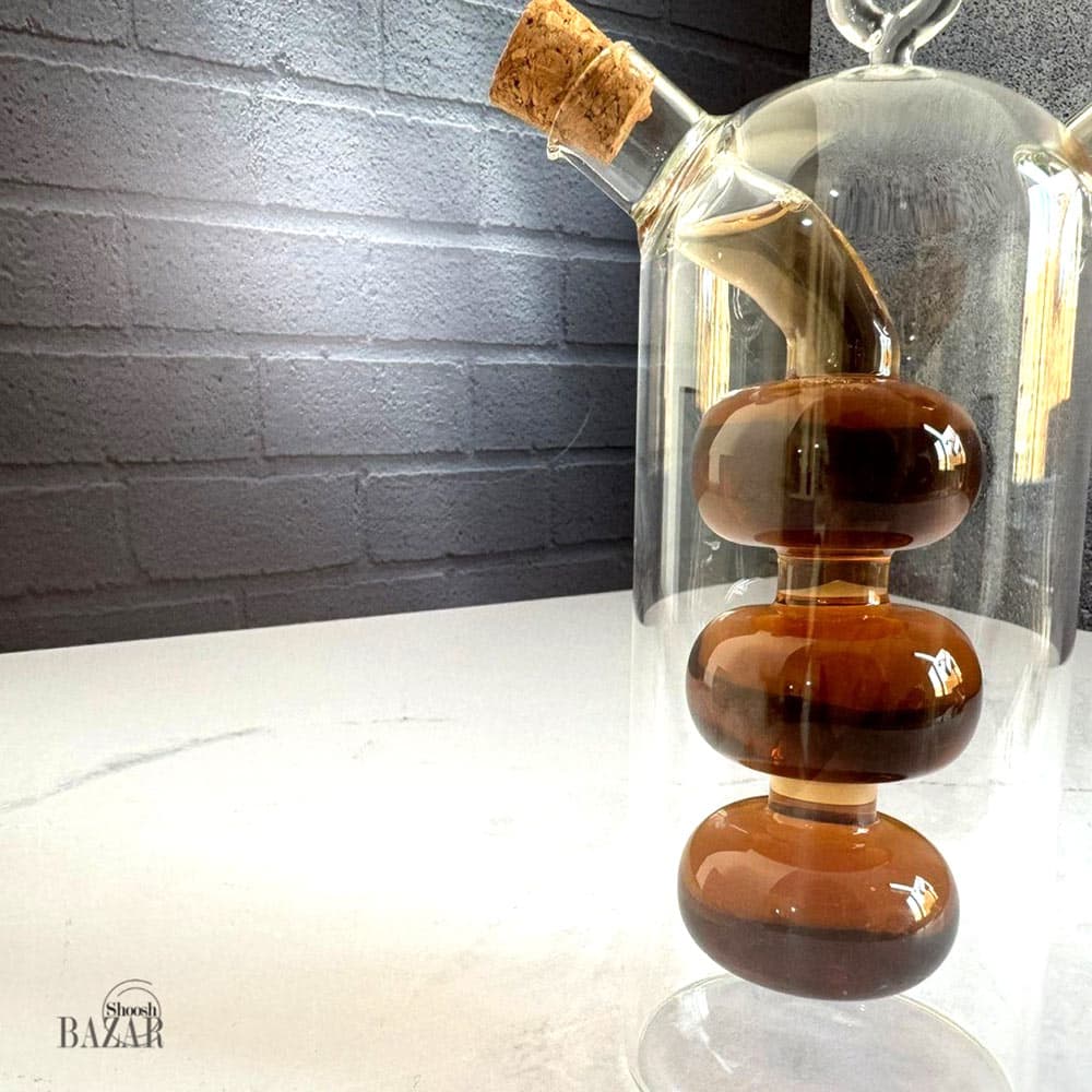 روغن ریز دوجداره پیرکس مدل قلاب دار — تصویر ۴
