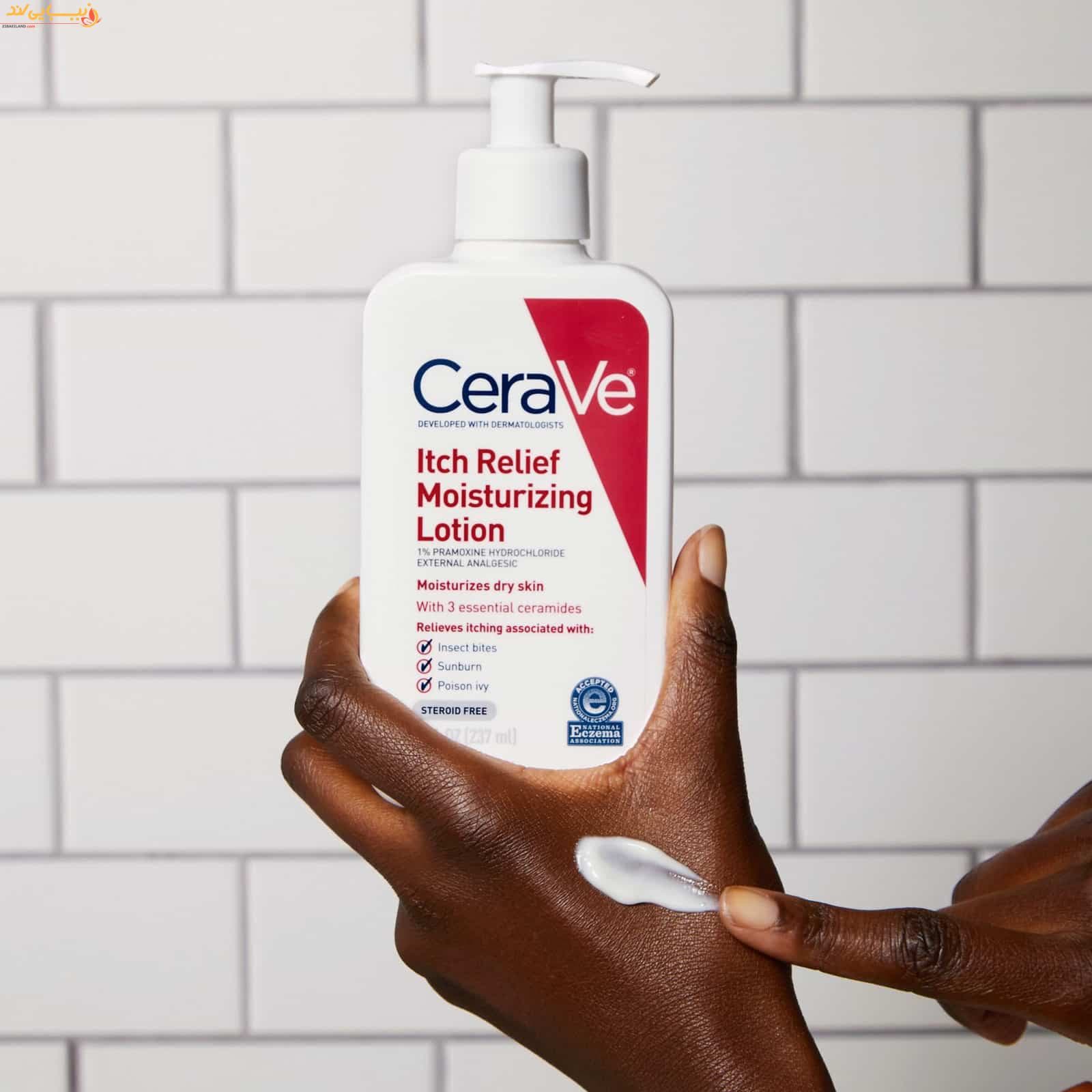 لوسیون کرم مرطوب کننده و ضد خارش سراوی CeraVe مدل Itch Relief — تصویر ۹
