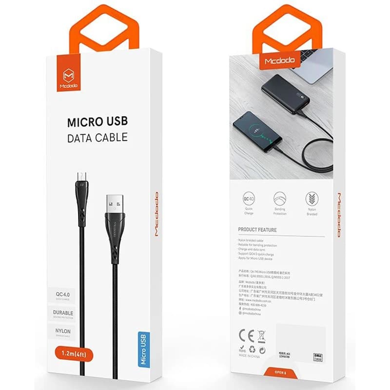 کابل شارژ USB به میکرو USB مک دودو 1.2 متر مدل Mcdodo CA-7451 — تصویر ۵