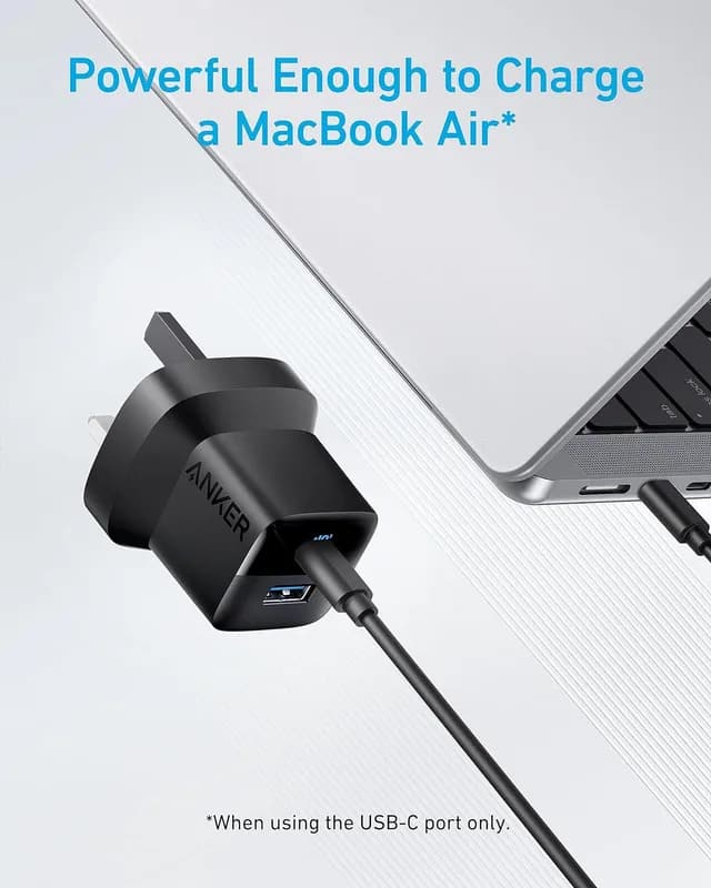 شارژر دیواری 33 وات انکر Anker 323 Charger 33W B2331K21 UK + مبدل پریز هدیه — تصویر ۸