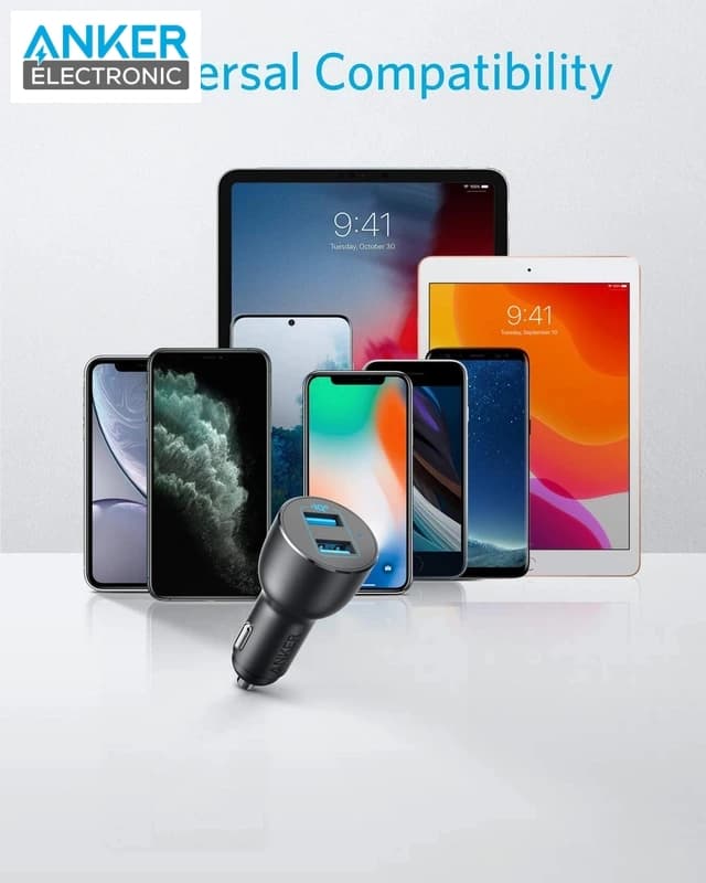 شارژر فندکی 36 وات انکر Anker 36W Metal Dual USB Car Charger A2729H11 — تصویر ۵