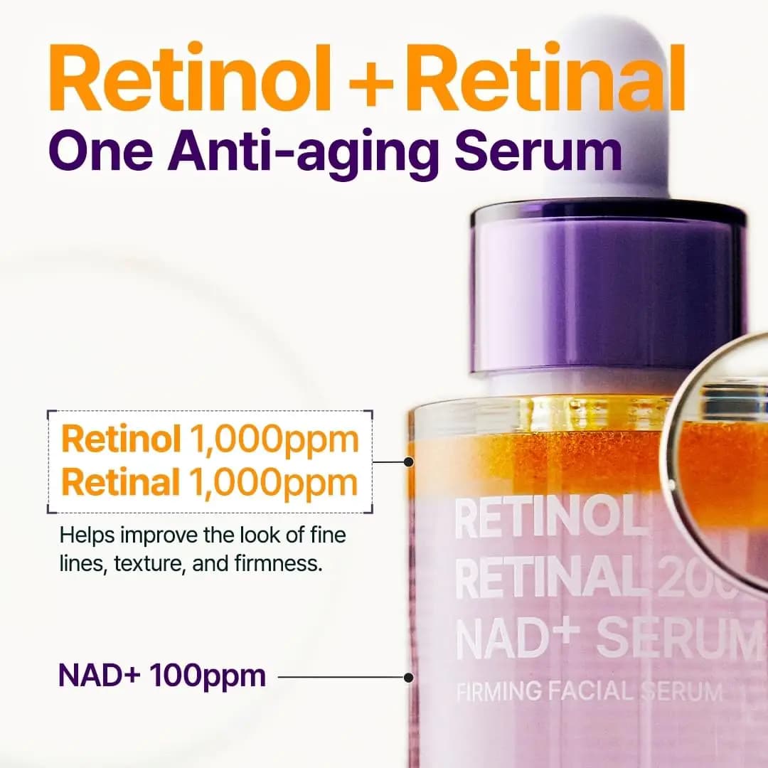 سرم ضد چروک و جوانساز رتینول رتینال 2000 و +NAD پیوریتو Purito SEOUL Retinol Retinal 2000 NAD+ Serum — تصویر ۱۱