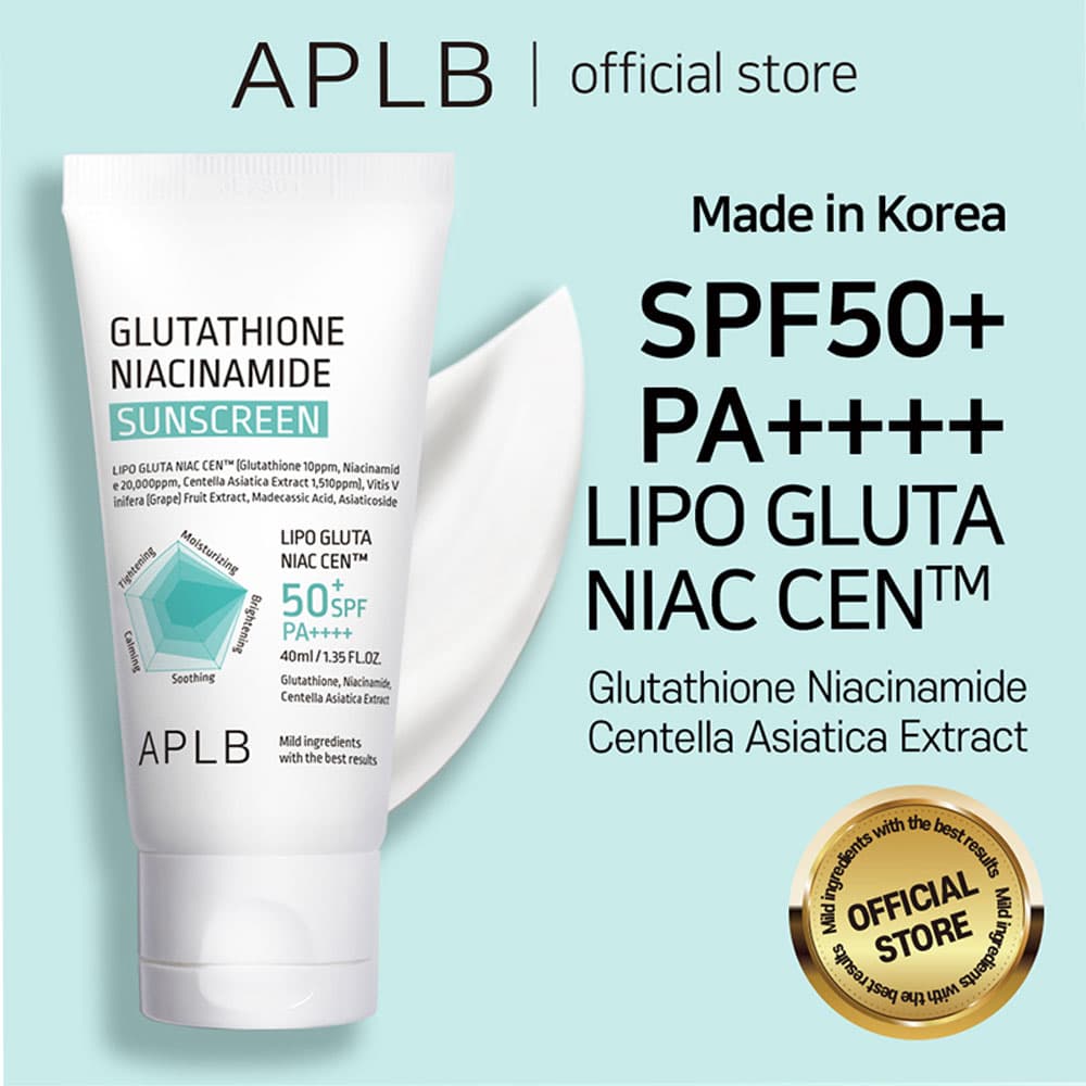 کرم ضد آفتاب گلوتاتیون و نیاسینامید APLB ضد لک و روشن کننده پوست APLB Glutathione Niacinamide Sunscreen — تصویر ۳