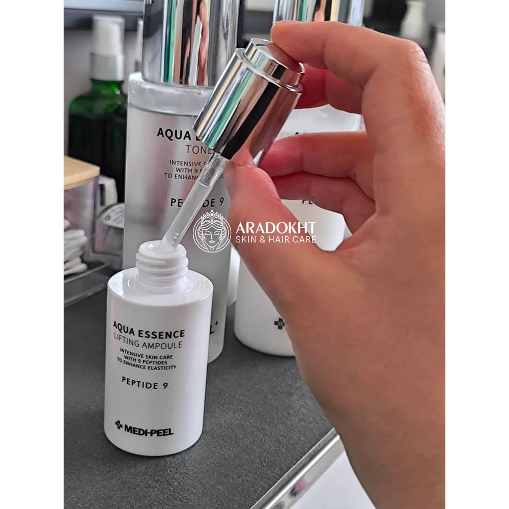 آمپول ضد چروک و روشن کننده 9 پپتاید آکوا اسنس مدی پیل MEDI-PEEL Peptide 9 Aqua Essence Lifting Ampoule — تصویر ۶