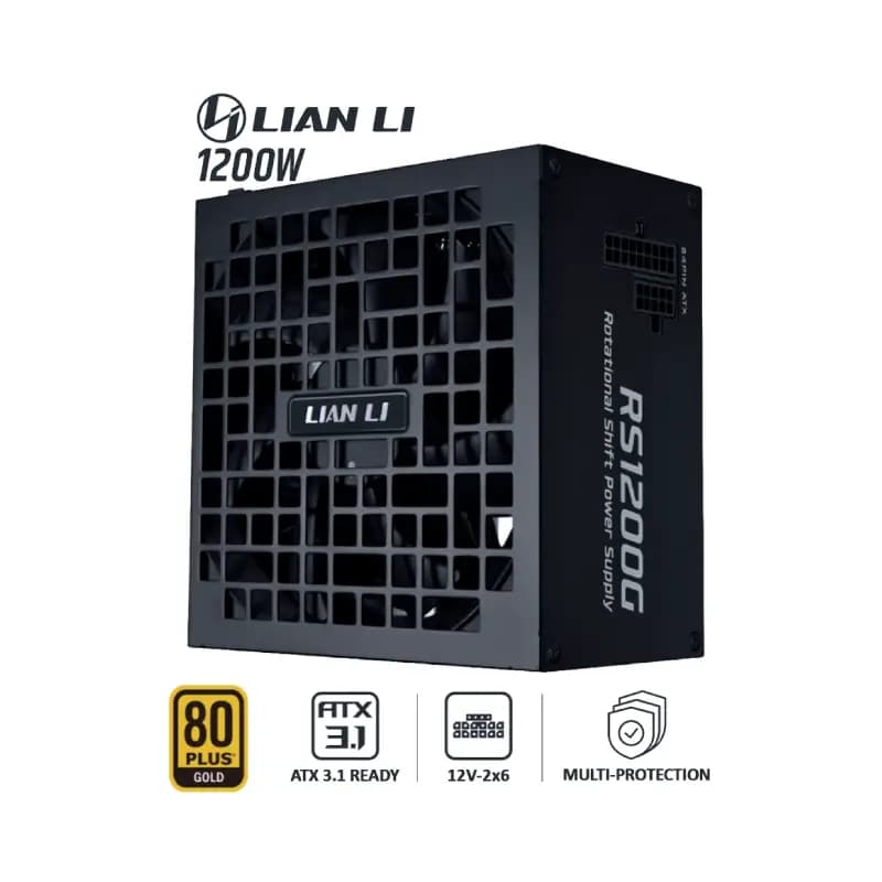 پاور 1200 وات لیان لی RS Gold 1200 Black Full Modular به همراه هاب — تصویر ۲