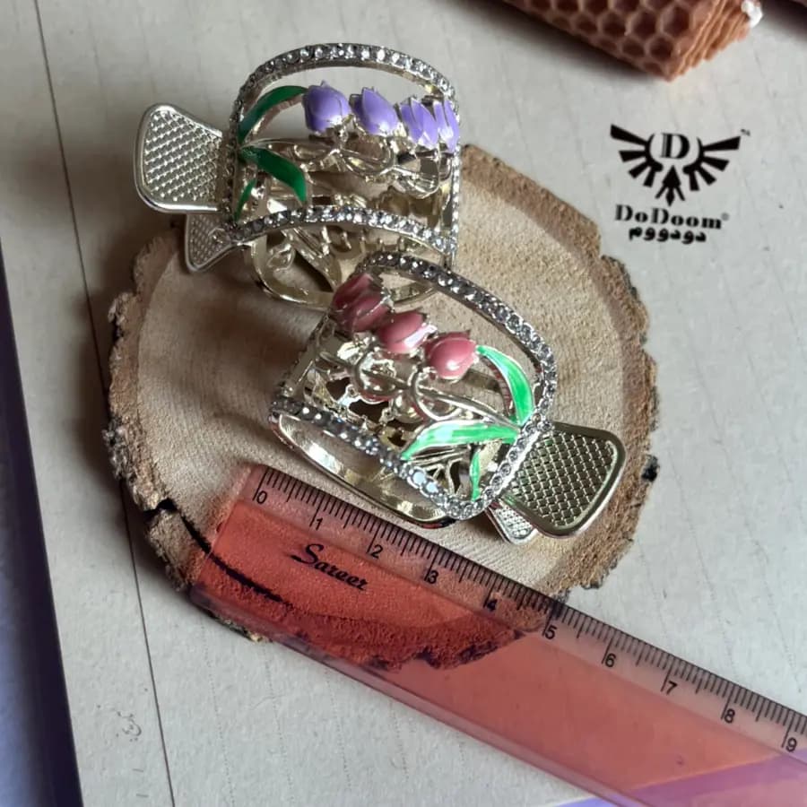 گیره مو سامورایی گل رز G190 — تصویر ۲