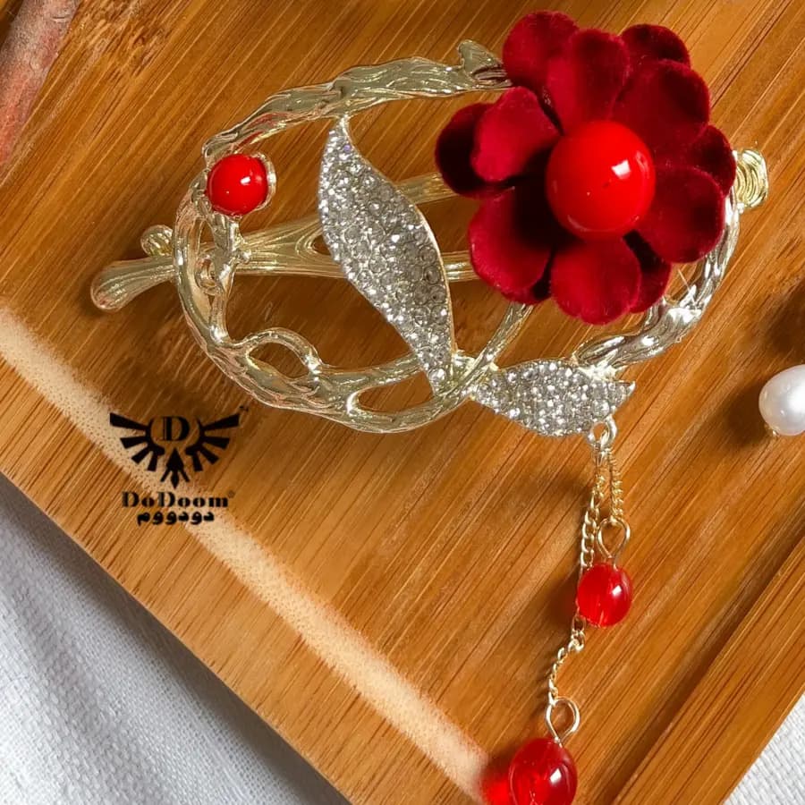 گیره آبشاری گل مخملی آویزدار G165 — تصویر ۴