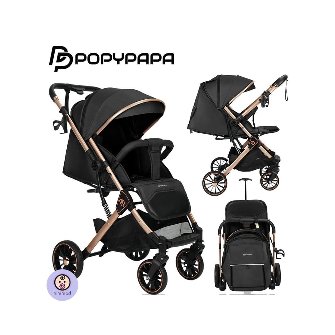 کالسکه دسته متحرک کمک دار پاپی پاپا مدل Popypapa C3 Pro — تصویر ۹
