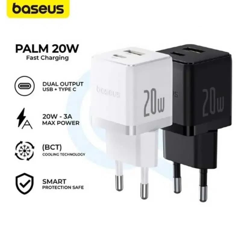 شارژر دیواری 20 وات بیسوس مدل Palm Fast Charger CCZC20UE — تصویر ۵