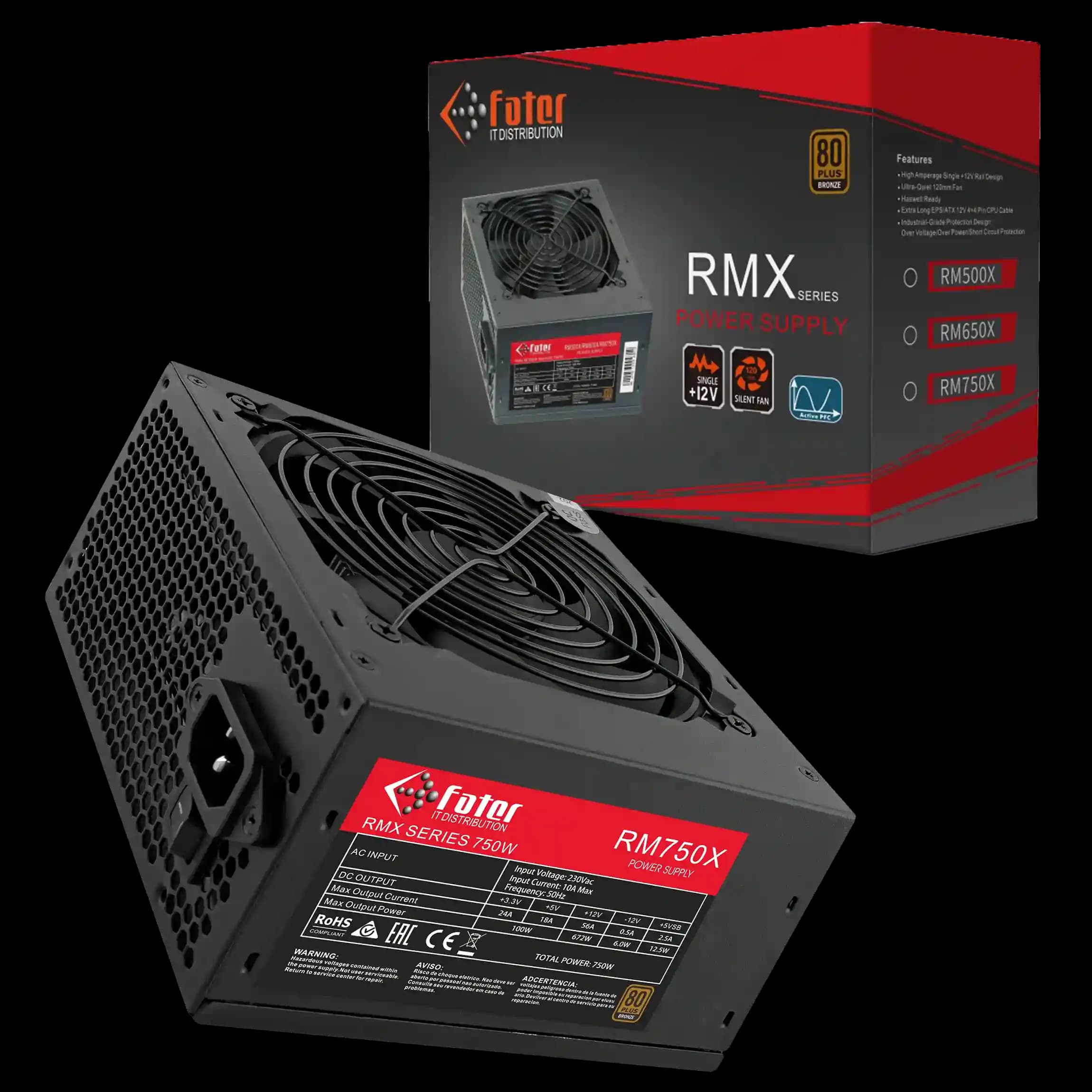 پاور کامپیوتر 750 وات فاطر مدل Fater RM750X 80+ Bronze — تصویر ۸