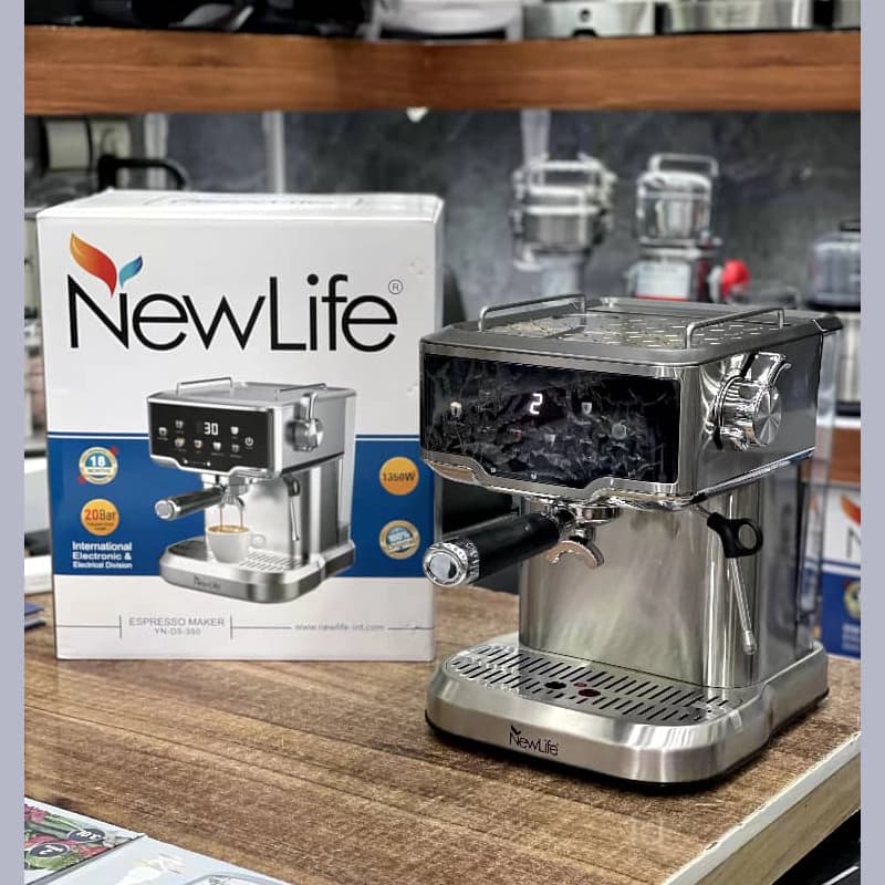 اسپرسو ساز نیولایف لمسی نیمه حرفه ای YN-D5-350 Newlife — تصویر ۱۲