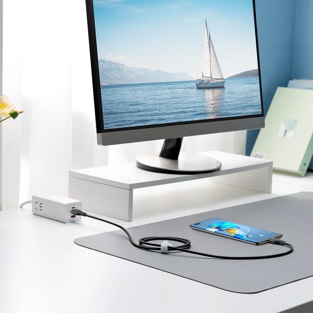 کابل شارژ Type-C بیسوس مدل Pudding CB000055 طول 1.2 متر توان 100 وات — تصویر ۴