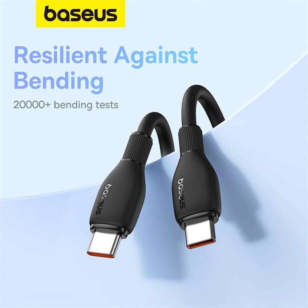 کابل شارژ Type-C بیسوس مدل Pudding CB000055 طول 1.2 متر توان 100 وات — تصویر ۸