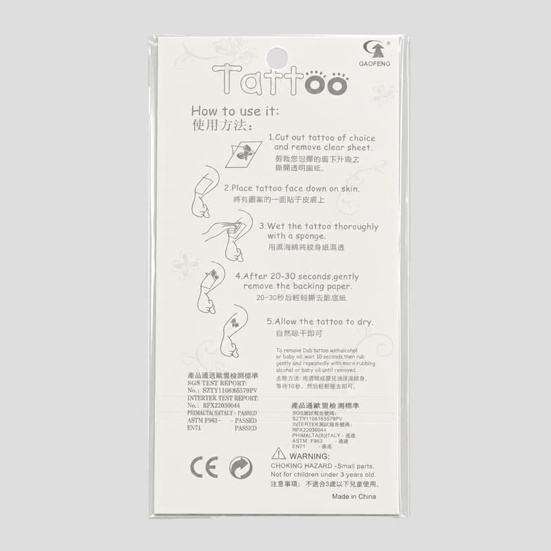 تتو موقت اسکلتی طرح اژدهای مرگ کد Mil-26E0570 — تصویر ۳