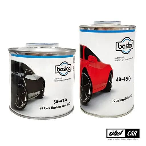 کیلر و خشک کن دو قلو ضدخش باسلاک مدل BASLAC 40-450 2K Universal VOC clear — تصویر ۲