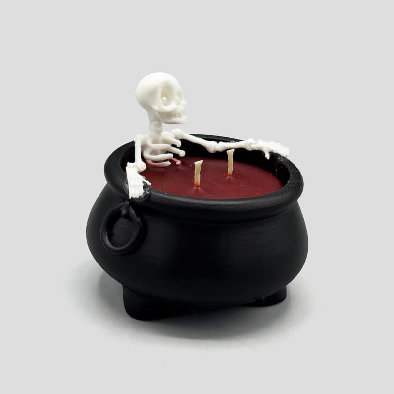 شمع طرح دیگ اسکلتی مدل Think of Death کد 404M0388