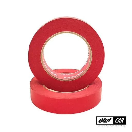 نوار چسب كاغذی مخصوص ماسكه خودرو قرمز نوال مدل Novol Masking Tape Red